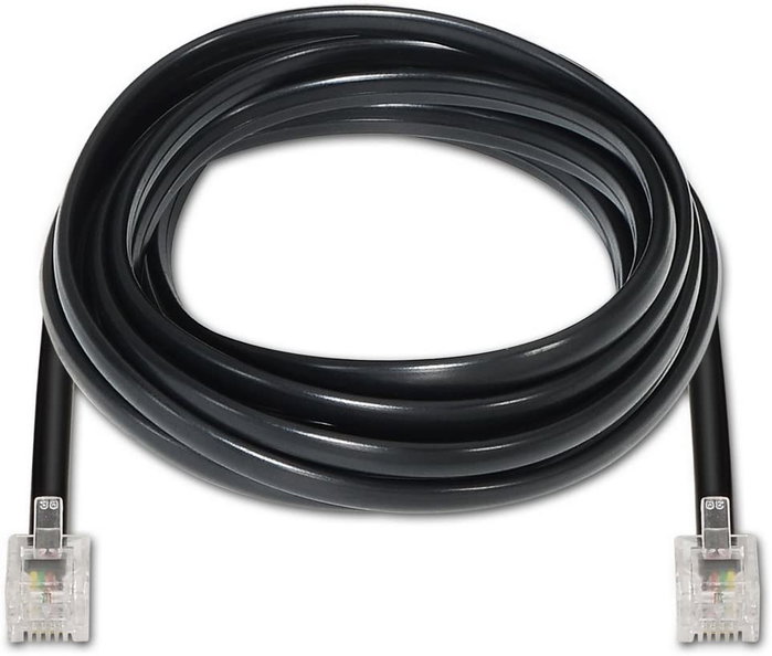 Aisens Cable de Teléfono RJ11 6P4C Negro 2m